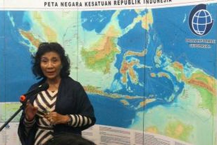 Menteri Kelautan dan Perikanan Susi Pudjiastuti di Jakarta, Jumat (27/3/2015)