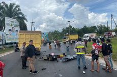 Kecelakaan Dump Truck Vs Motor di Palangka Raya, 3 Orang Tewas