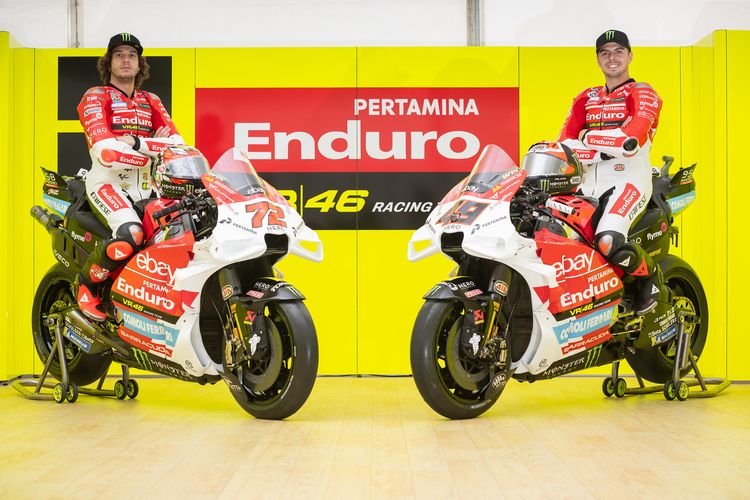 Pertamina Enduro VR46 Racing Team dengan livery spesial untuk MotoGP Indonesia 2024