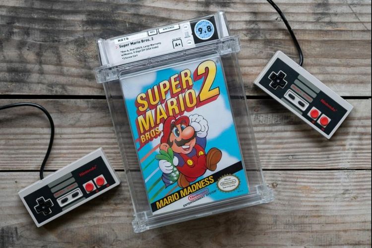Salinan video gim 1988 Super Mario Bros 2 yang masih tersegel laku terjual 88.550 dollar AS (Rp 1,2 miliar).