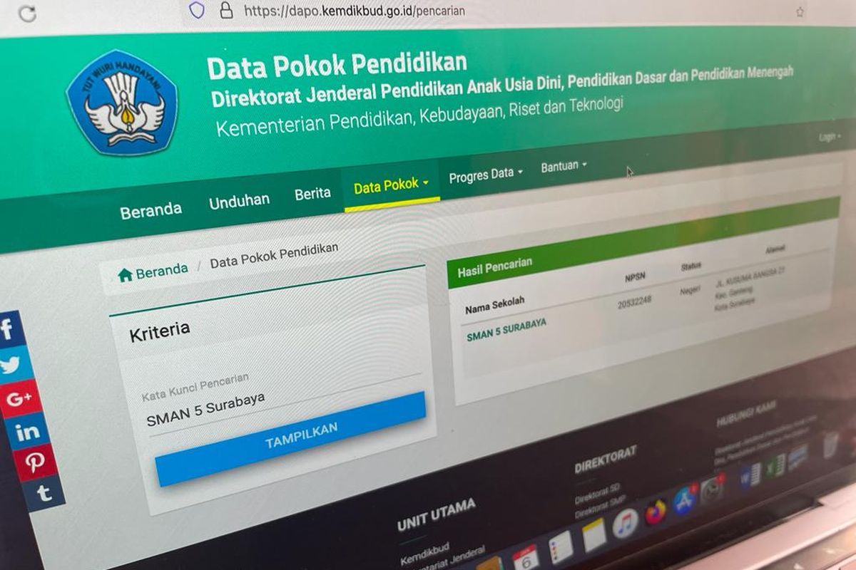 Ilustrasi cara cek NISN dan NPSN buat registrasi akun SNPMB 2023.