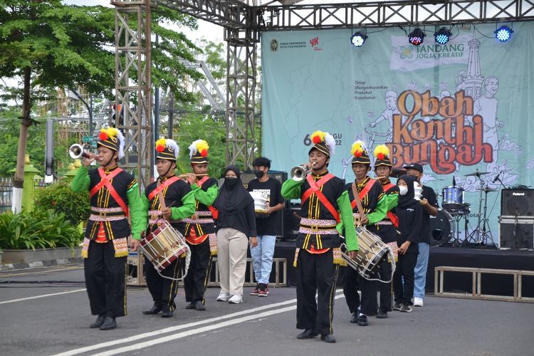event Obah Kanthi Bungah digelar di Jalan Ipda Tut Harsono, Kota Yogyakarta, Minggu (6/10/2022)
