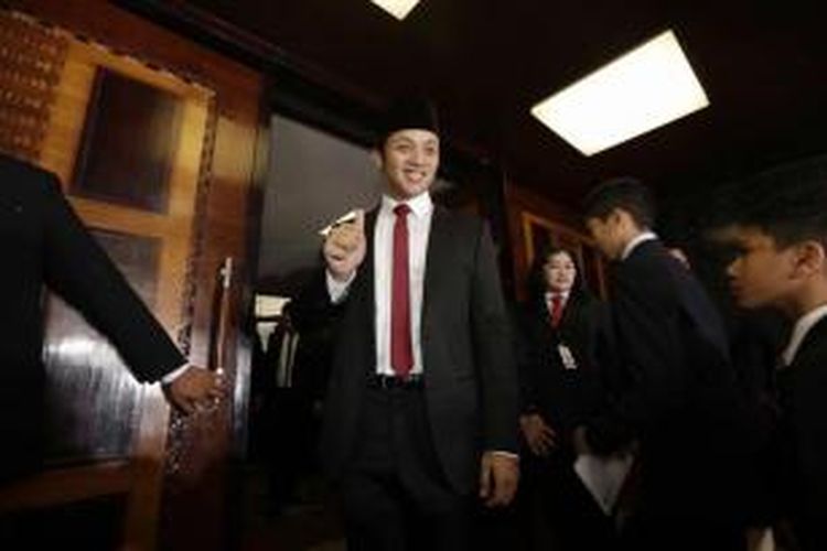 Anggota DPR-RI dari Gerindra Moreno Soeprapto hadir dalam Sidang Paripurna MPR RI Awal Masa Jabatan Periode 2014-2019 di Gedung MPR/DPR, Senayan, Jakarta, Rabu (1/10/2014).