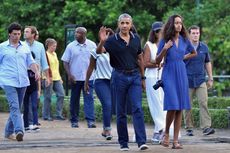 Cerita Obama Asyik Diskusi dengan Putri Sulungnya di Candi Prambanan