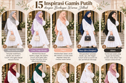 15 Warna Jilbab untuk Gamis Putih agar Makin Anggun