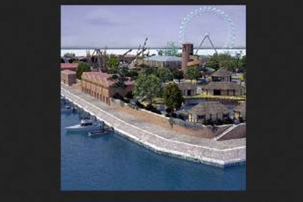 Di dalam taman bernama L'isola San Biagio nanti akan ada wahana kincir (Ferris Wheel) setinggi 55 meter, roller coaster, dan permainan lain. Rencananya, semua permainan di dalam area tersebut akan mengilustrasikan sejarah dan keadaan ekologi Venisia.