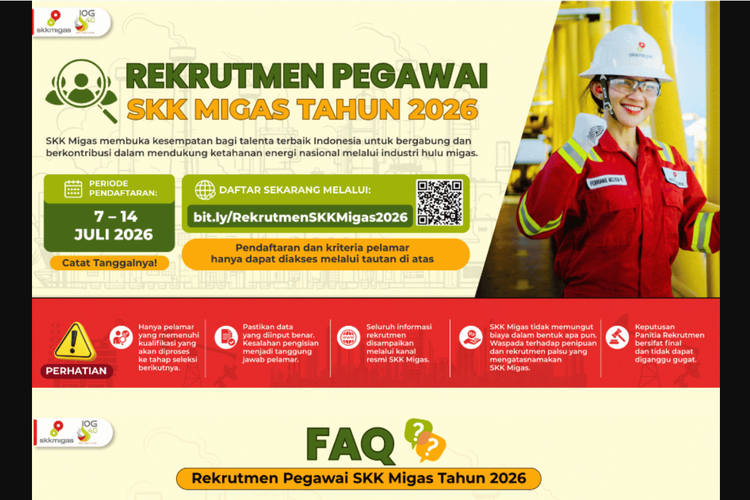 SKK Migas Buka Lowongan Kerja hingga 14 Juli 2026, Ini Link Daftarnya