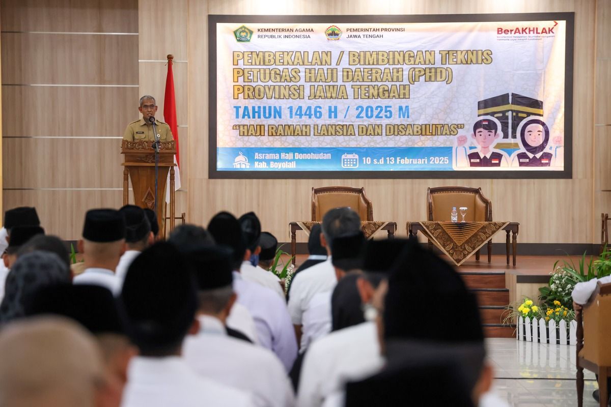 Sebanyak 254 Petugas Haji Daerah (PHD) Provinsi Jawa Tengah tahun 2025 mengikuti bimbingan teknis di Asrama Haji Donohudan, Senin (10/2/2025).