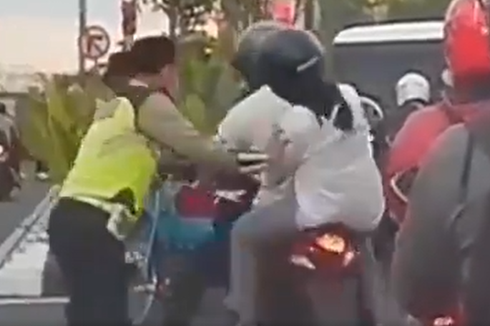 Viral, Video Polantas Disebut Dorong Pengendara Motor hingga Jatuh, Ini Ceritanya