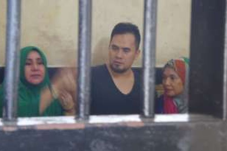 Saipul Jamil di sel tahanan Pengadilan Negeri Jakarta Utara, Senin (13/6/2016).