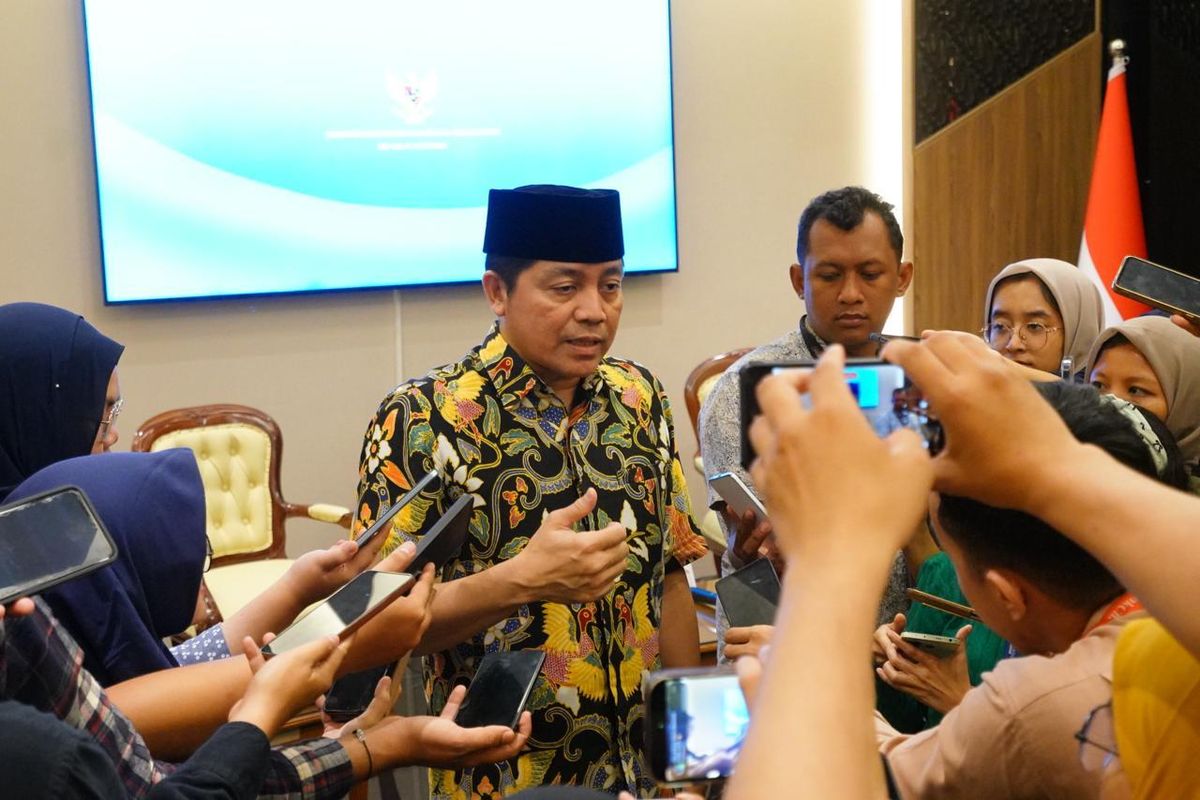 Juru Bicara Kementerian Koordinator (Kemenko) Bidang Perekonomian RI Haryo Limanseto dalam acara media gathering Kemenko Perekonomian bersama Forum Wartawan Keuangan dan Moneter (Forkem) di Jakarta, Jumat (13/3/2026).