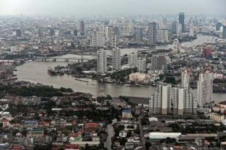 Pemandangan kota Bangkok.