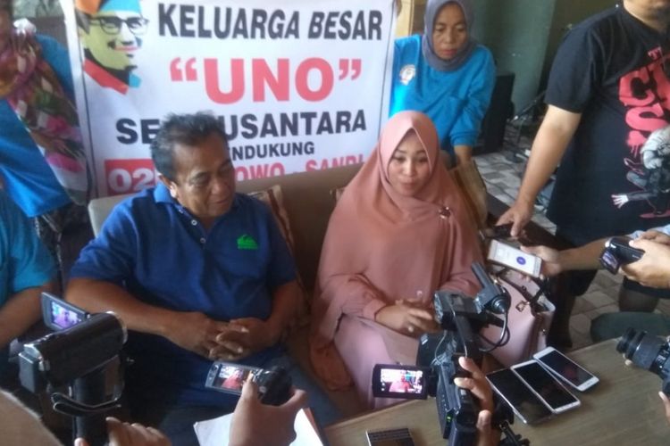 Nova Rolina Uno yang mewakili keluarga besar Uno Se-Nusantara menyatakan keluarga besarnya tetap solid dan bangga dengan pencalonan Sandiaga Uno sebagai Wakil Presiden