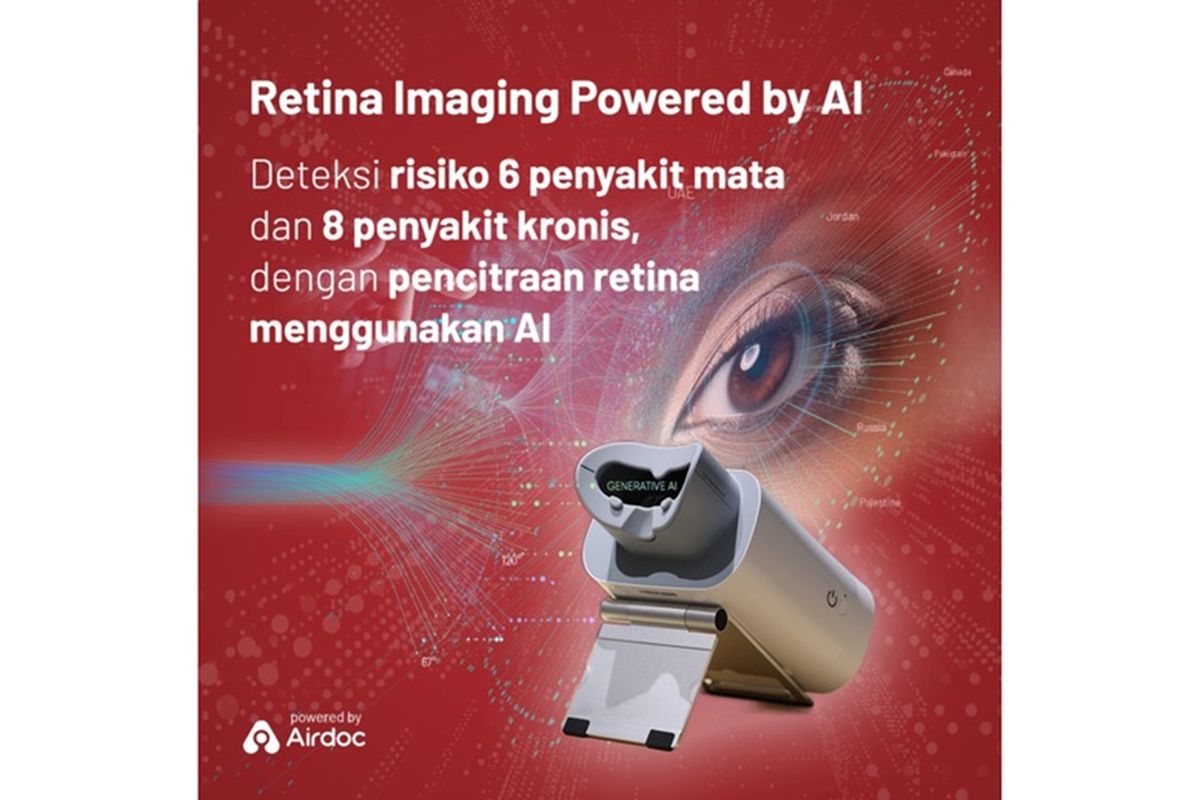 Teknologi Retina Imaging berbasis artificial intelligence (AI) dari Optik Melawai bisa deteksi sejumlah penyakit sekaligus. 