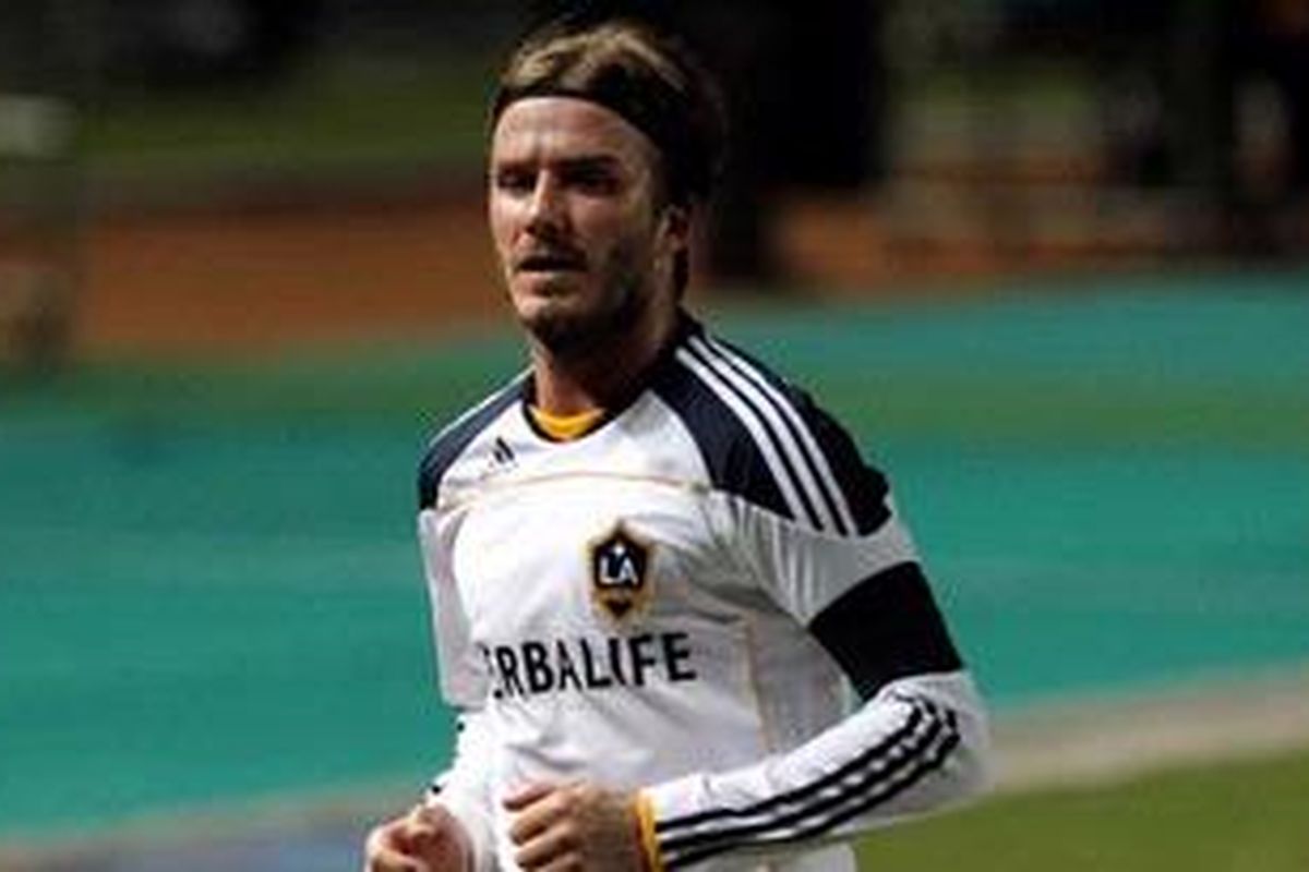 Pemain LA Galaxy, David Beckham.
