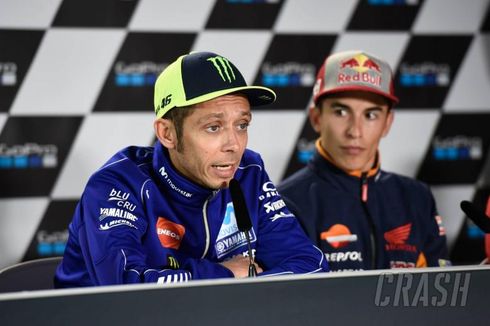 Jelang MotoGP San Marino 2019, Marquez Sebut Rossi Bukan Pesaing Juara