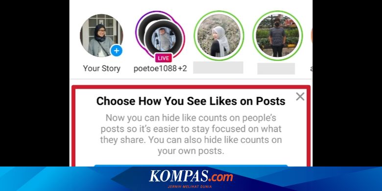 Cara Menyembunyikan Like Di Instagram Halaman All Kompas Com