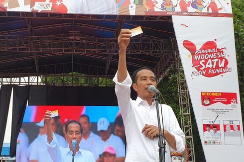 Kampanye di Tangerang, Jokowi Pamer 3 Kartu Andalan