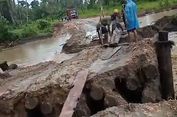 2 Jembatan di Halmahera Selatan Putus, Warga Harus Bayar Mahal untuk Naik Rakit