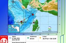 Gempa M 5,3 Guncang Kepulauan Aru Maluku Tak Berpotensi Tsunami