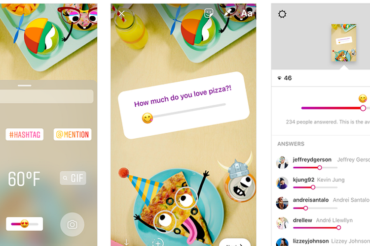 Fitur baru Instagram stiker emoji slider