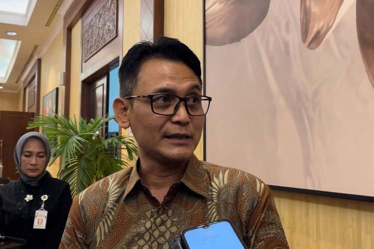 Ketua Bawaslu Jateng, Muhammad Amin saat ditemui di Hotel Grand Candi, Kota Semarang, Kamis (21/12/2023).