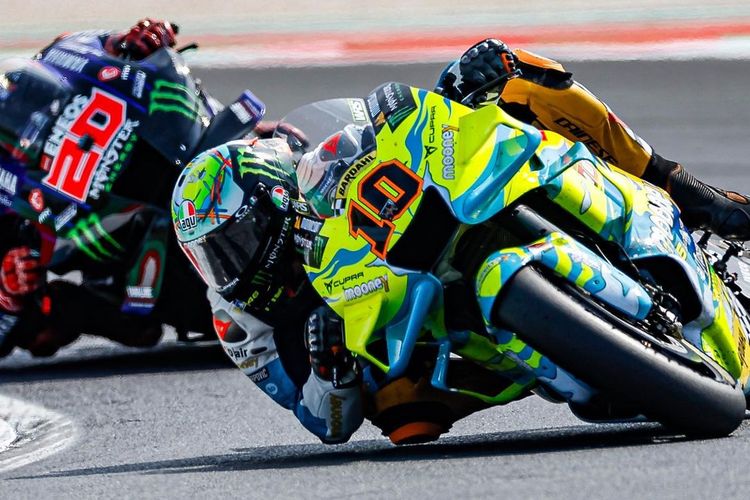 Luca Marini saat berlaga pada MotoGP San Marino 2022