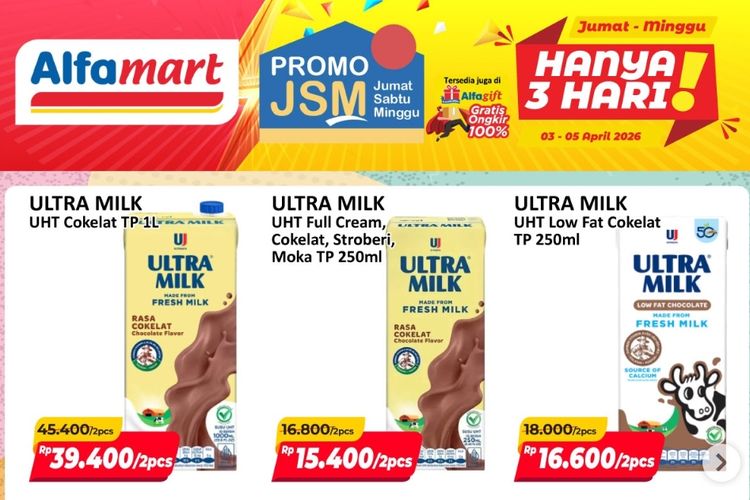 Promo Alfamart Hari Ini 3 April 2026, Kebutuhan Harian Turun Harga di Promo JSM