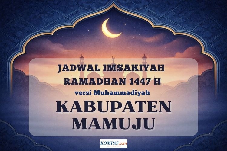 adwal imsakiyah untuk Kabupaten Mamuju selama Ramadhan 2026 versi Muhammadiyah, lengkap dari tanggal 1 - 30 Ramadhan 1447 H.