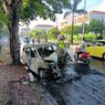 Detik-detik Mobil Tabrak Pohon dan Terbakar di Bali, Kerugian Ditaksir Rp 100 Juta