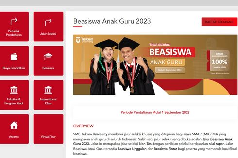 Telkom University Buka Jalur Beasiswa Anak Guru, Gratis sampai Lulus