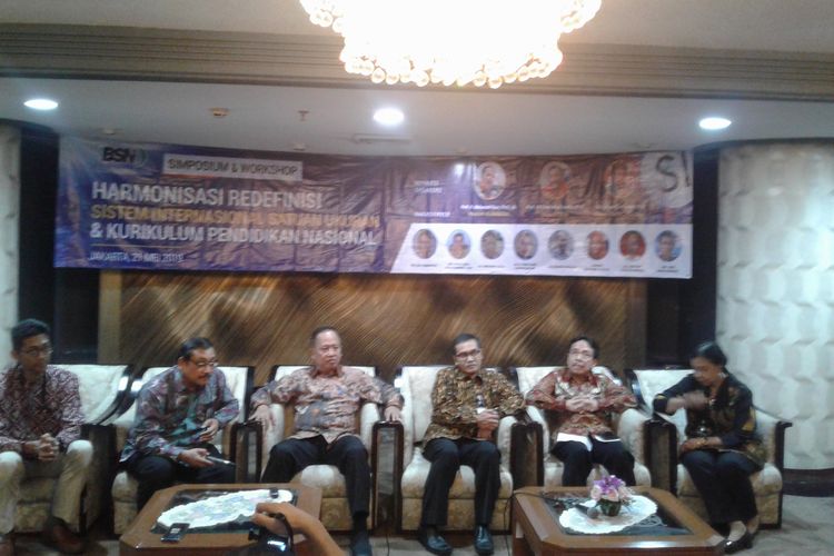 Konferensi pers dalam rangka menyambut World Metrology Days di Jakarta, Selasa (21/5/2019)