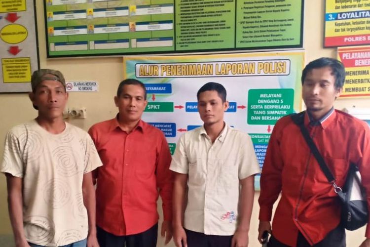 Sinar Muda Siregar (23) warga Desa Gelanggang Baro, Kecamatan Lapang, Aceh Utara menyerahkan diri ke Polres Bener Meriah, Aceh, Selasa (18/6/2019) malam