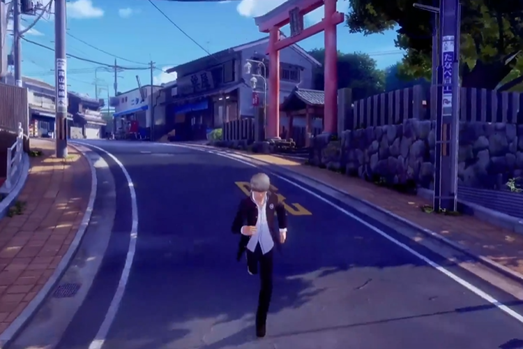Karakter Yu Narukami di game Persona 4 Revival.