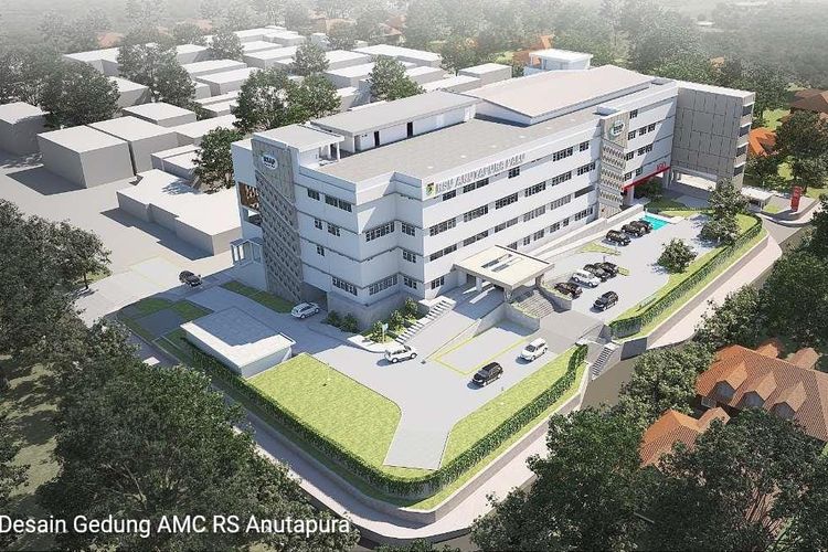 Ilustrasi desain Gedung Anutapura Medical Centre (AMC) Rumah Sakit (RS) Anutapura di Kota Palu, Sulawesi Tengah (Sulteng).