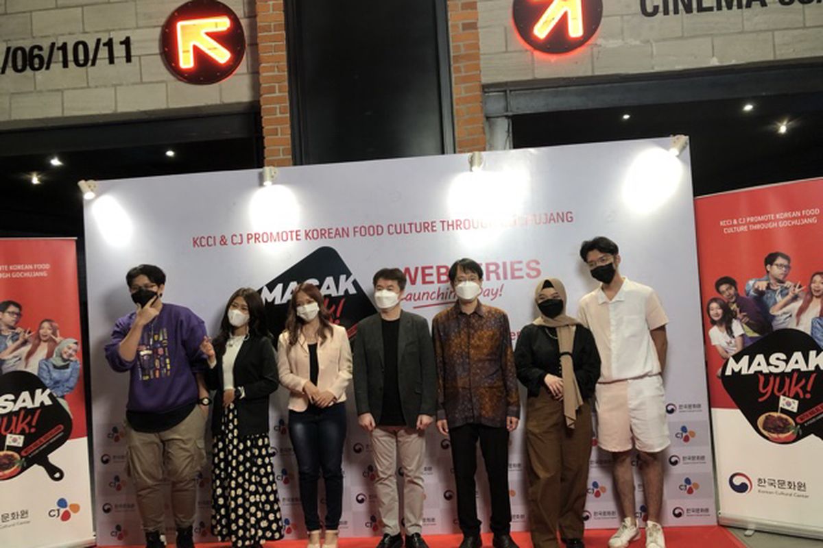 Seluruh cast Masak Yuk di CGV Grand Indonesia, Kamis (30/9/2021).