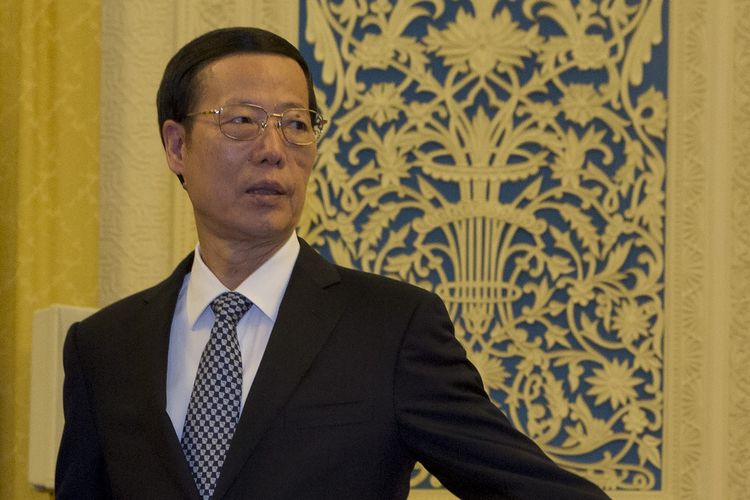 Zhang Gaoli saat menjabat sebagai wakil perdana menteri China, dalam pertemuan di Aula Besar Rakyat di Beijing, China, 16 Maret 2016. Petenis China Peng Shuai menuduh Zhang Gaoli pernah memaksanya berhubungan seks ketika menjalin hubungan putus-nyambung.