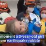 Tertimpa Reruntuhan Selama 91 Jam akibat Gempa di Turki, Balita Ini Berhasil Diselamatkan