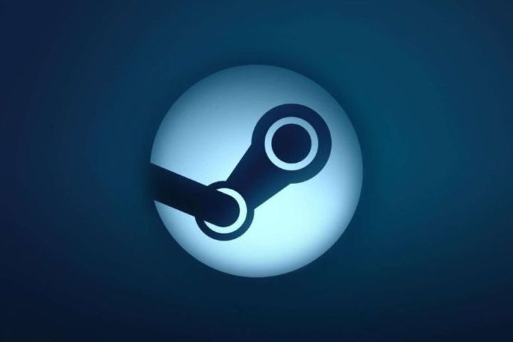 Logo platform distribusi game Steam.