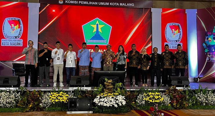Hasil Quick Count Indikator Pilkada Kota Malang 2024, Data 5 Persen: Wahyu-Ali 49,49 Persen, Heri-Ganisa 19,53 Persen, dan Anton-Dimyati 30,97 Persen