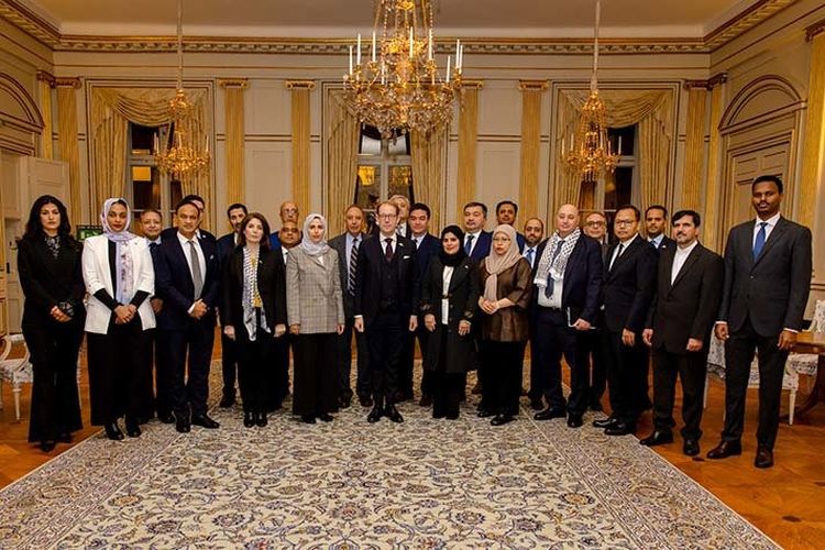 Pertemuan para duta besar dan perwakilan negara-negara OKI (Organisasi Kerja Sama Islam) di Stockholm, Swedia, Kamis (9/11/2023).