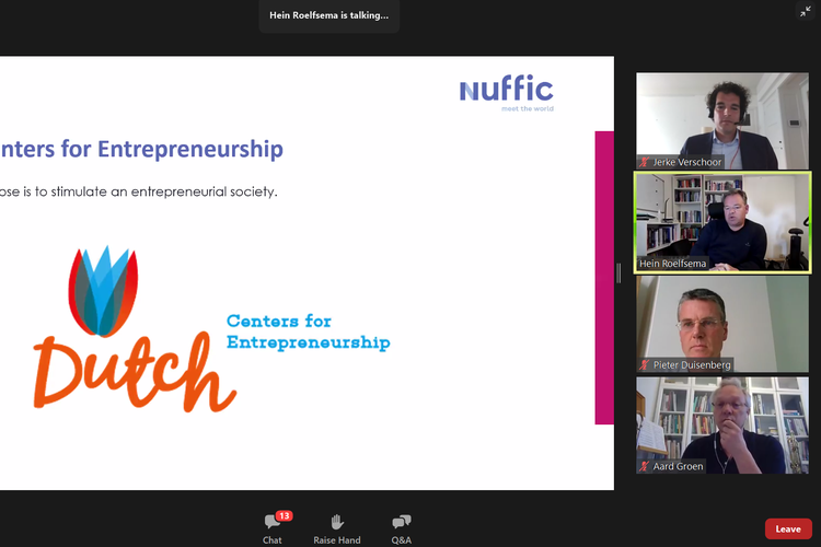 Nuffic Neso, lembaga nonprofit bidang kerja sama internasional pendidikan Belanda, dan Dutch Centres for Entrepreneurship menyelenggarakan kursus online gratis bertajuk Global Entrepreurship melalui Massive Open Online Course (MOOC).