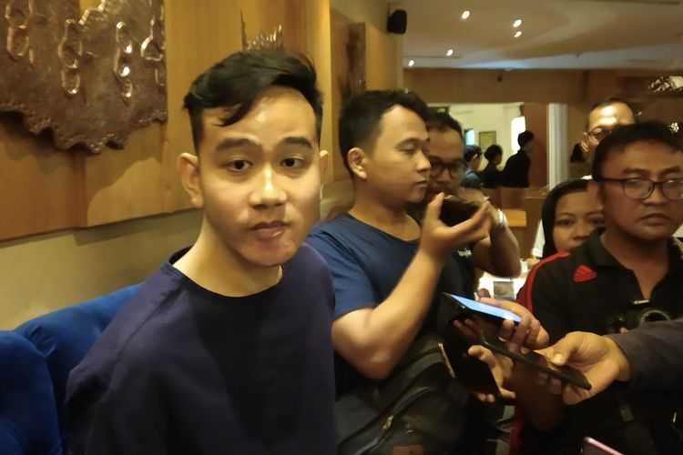 Putra sulung Presiden Jokowi, Gibran Rakabuming Raka di The Sunan Hotel Solo, Jawa Tengah, Selasa (12/11/2019).