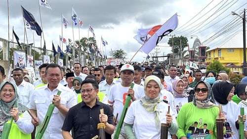 Cak Imin Patroli &ldquo;Kentungan&rdquo; di Lampung Tengah, Serukan Perubahan