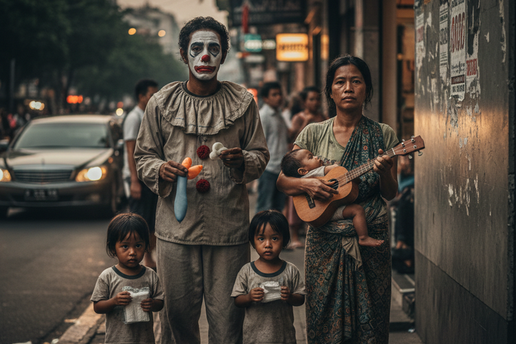 Ilustrasi orang miskin.