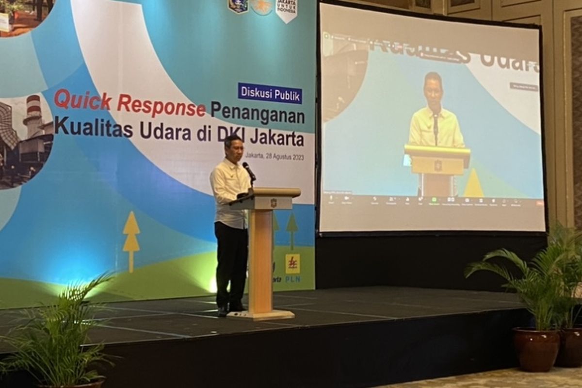 Penjabat Gubernur DKI Jakarta Heru Budi Hartono bertemu  dengan sejumlah kepala daerah kota penyangga di salah satu hotel kawasan Jakarta Pusat pada Senin (28/8/2023).