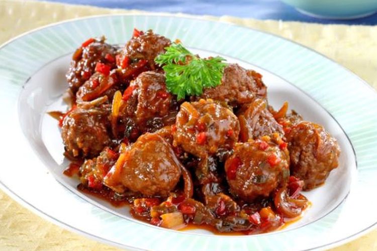 Bola-bola daging kambing. 