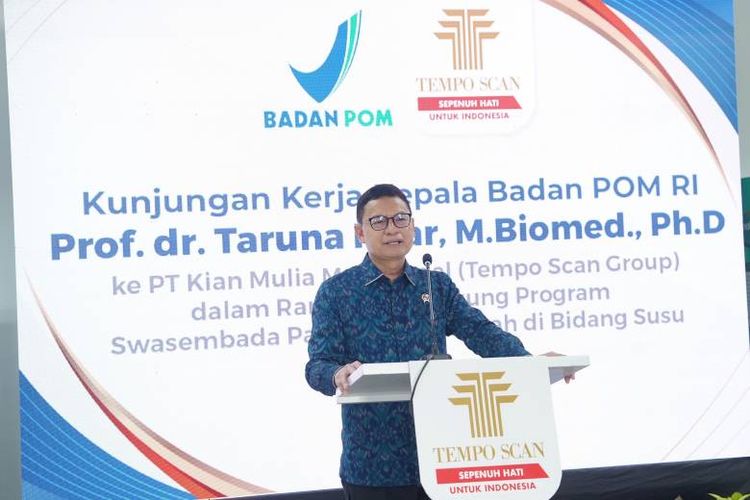 Kepala BPOM Taruna Ikrar menilai, program MBG perlu berkolaborasi dengan pihak swasta, khususnya industri pangan, termasuk Tempo Scan Group.