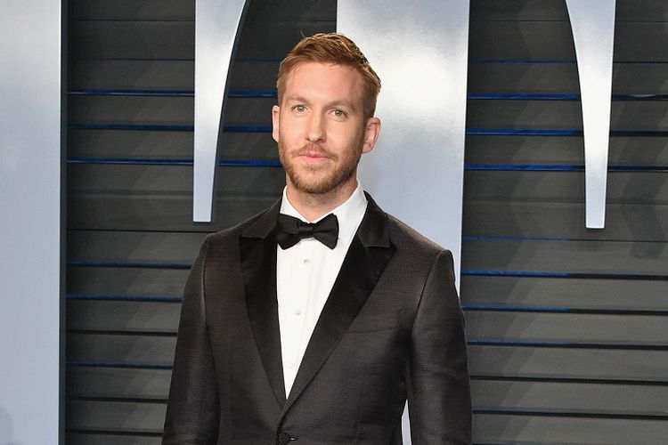 Artis musik Calvin Harris menghadiri Vanity Fair Oscar Party 2018 yang digelar Radhika Jones di Wallis Annenberg Center for the Performing Arts, Beverly Hills, California, pada 4 Mare 2018.