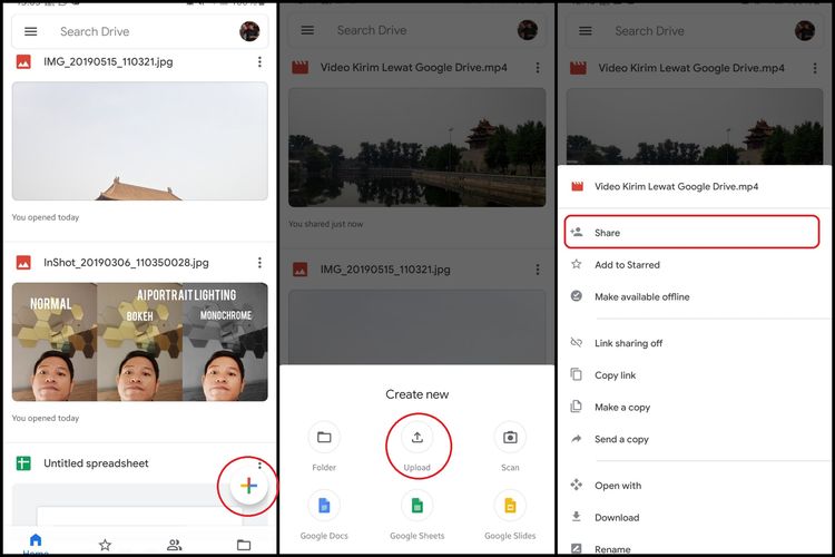 Cara share foto dari google drive